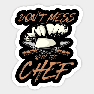funny chef shirt Sticker